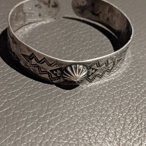 Navajo native American silver bracelet girls size